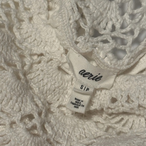 🔆 Aerie White Crochet Maxi Dress - Small NWT - Picture 5 of 6